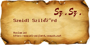 Szeidl Szilárd névjegykártya