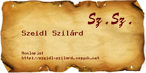 Szeidl Szilárd névjegykártya